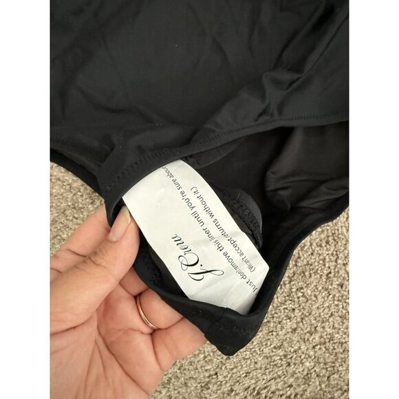 J. Crew Bow One Shoulder One Piece Padded Black Swimsuit UPF NWT 12 Vacation - Picture 6 of 9